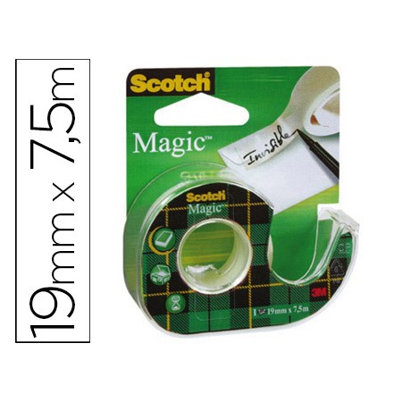 Fita Adesiva Scotch Magic 7,5X19Mm em Desenrolador