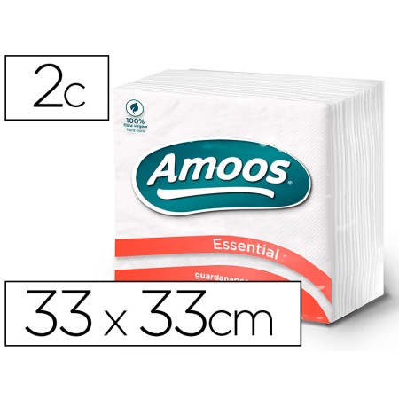 Guardanapo Celulose Amoos 33X33 Cm 2 Folhas Pack de 100 Unidades