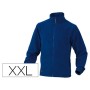 Jaqueta Polar Deltaplus com Punhos Elasticos E 2 Bolsos Cor Azul Formato Xxl