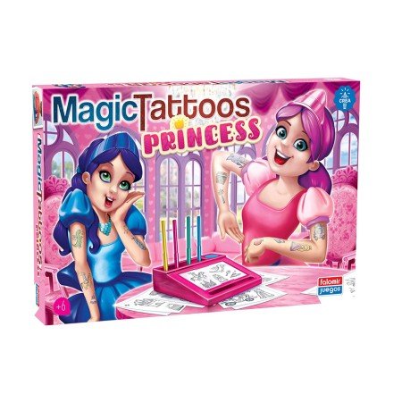 Jogo de Mesa Falomir Tatuagens Magicas Princesas