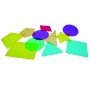 Jogo Modelos 2D Translucidas Henbea Para Mesa com Luz Led Cores Sortidos