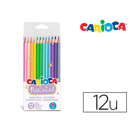 Lapis Carioca Pastel Blister de 12 Cores Sortidas