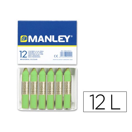 Lapis de Cera Manley 12 Unidades Verde Amarelado