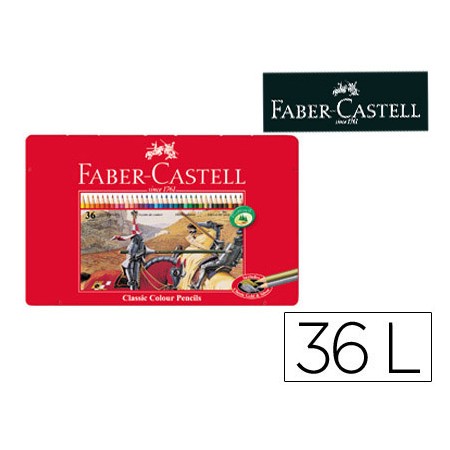 Lapis de Cor Faber Castell Caixa Metalica de 36 Cores Sortidas