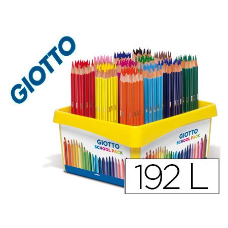 Lapis de Cor Giotto Stilnovo School Pack de 192 Unidades 12 Cores x 16 Unidades