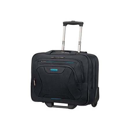 Mala Para Portatil Samsonite American Tourister Work de 15,6" com Rodas E Compartimento Para Roupa Cor Preta 230X440X380