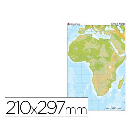 Mapa Mudo Color Africa -Fisico
