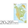 Mapa Mudo Color America Norte -Fisico