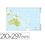 Mapa Mudo Color Oceania -Fisico