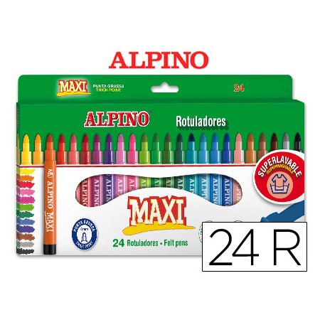 Marcador Alpino Maxi 24 Unidades