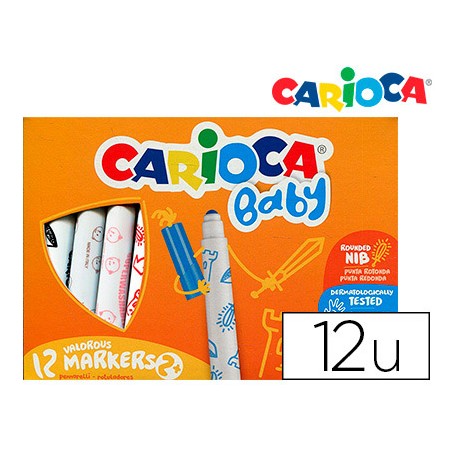 Marcador Carioca Baby 2 Anos Caixa 12 Cores Sortidas
