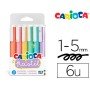 Marcador Carioca Fluorescente Pastel Blister de 6 Cores Sortidas