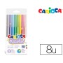 Marcador Carioca Pastel Blister de 8 Cores Sortidas