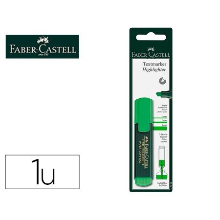 Marcador Faber Castell Fluorescente Textliner 48-63 Verde Blister de 1 Unidade