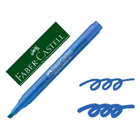 Marcador Faber Fluorescente Textliner 38 Azul