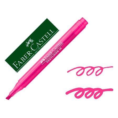Marcador Faber Fluorescente Textliner 38 Rosa