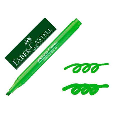 Marcador Faber Fluorescente Textliner 38 Verde
