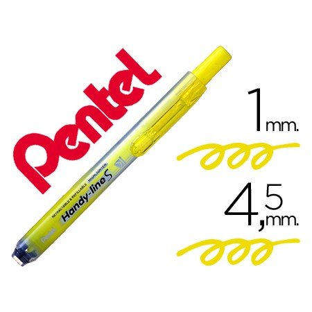 Marcador Fluorescente Pentel Sxs15 Retratil Amarelo