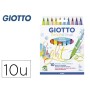 Marcador Giotto Turbo Soft Brush Pastel Ponta de Pincel Caixa de 10 Unidades Cores Sortidas