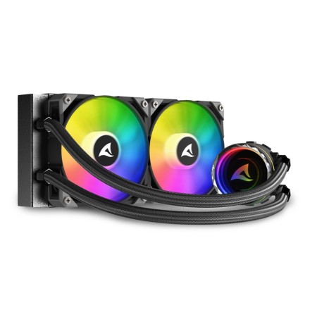 Kit de refrigeração líquida cpu sharkoon s80 rgb 2 x 120mm