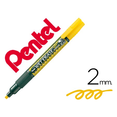 Marcador Pentel Giz Smw26 Wet Erase Amarelo