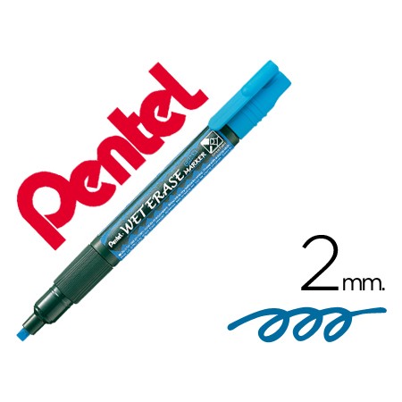 Marcador Pentel Giz Smw26 Wet Erase Azul