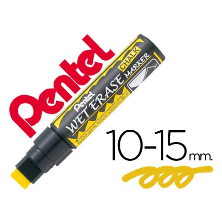 Marcador Pentel Giz Smw56 Wet Erase Amarelo