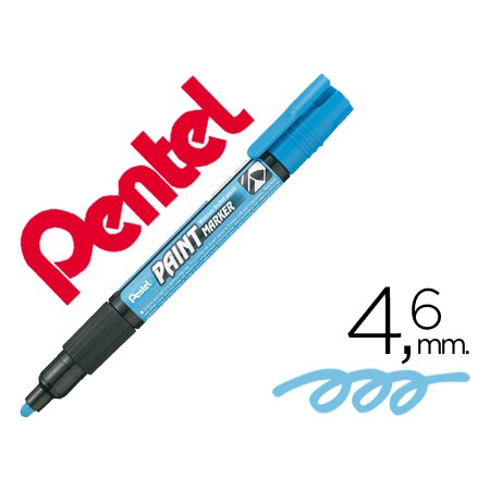 Marcador Pentel Mmp20 Paint Vidro E Plastico Azul Ceu
