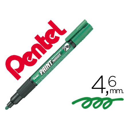 Marcador Pentel Mmp20 Paint Vidro E Plastico Verde