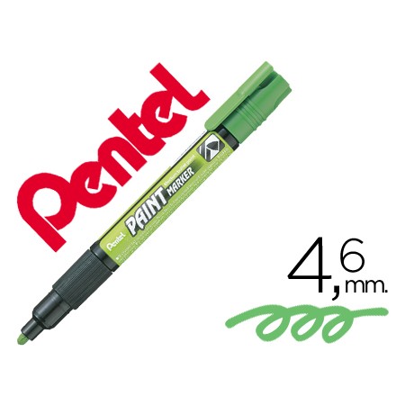 Marcador Pentel Mmp20 Paint Vidro E Plastico Verde Lima