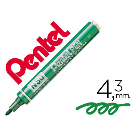Marcador Pentel N50 Permanente Verde 4,3 Mm