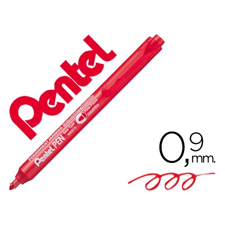 Marcador Pentel Nxs15 Permanente Retratil 4,5 Mm Vermelho