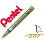 Marcador Pentel Permanente Msp10-X Dourado Para Pinturas Decorativas. Ponta Fina