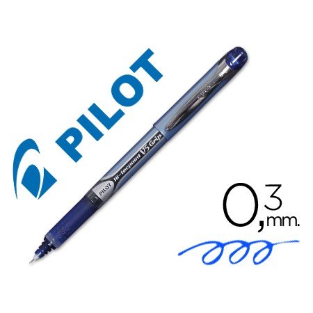 Marcador Pilot Ponta Fina V-5 Grip Azul 0.5 Mm