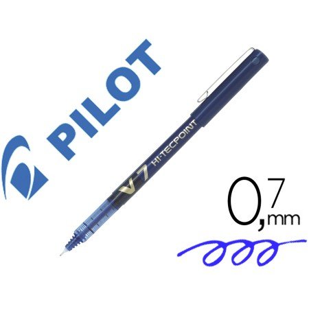 Marcador Pilot Ponta Fina V-7 Azul 0.7 Mm