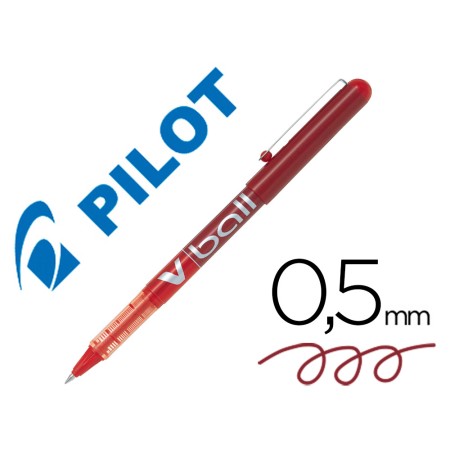 Marcador Pilot Roller V-Ball Vermelho 0.5 Mm