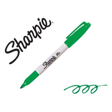 Marcador Sharpie Permanente Ponta Fina Verde