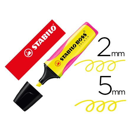 Marcador Stabilo Boss Splash Grip Fluorescente 75/24 Amarelo