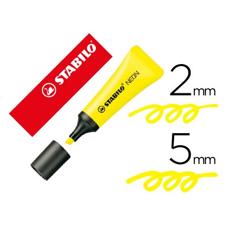 Marcador Stabilo Fluorescente 72 Amarelo Neon