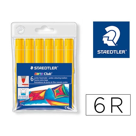 Marcador Staedtler Color Jumb O Traco 3 Mm Unicolor Amarelo