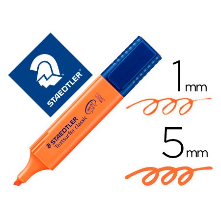 Marcador Staedtler Textsurfer Classic 364 Fluorescente Laranja