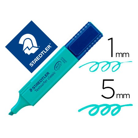 Marcador Staedtler Textsurfer Classic 364 Fluorescente Turquesa