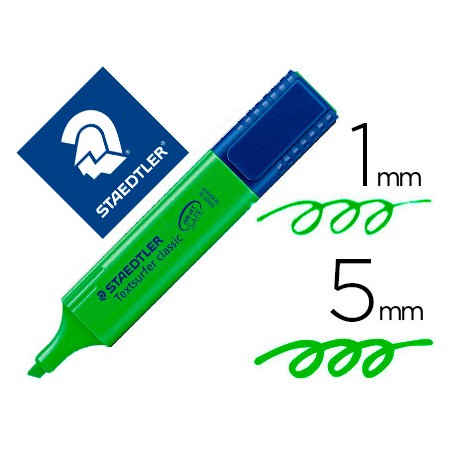 Marcador Staedtler Textsurfer Classic 364 Fluorescente Verde