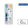 Marcador Staedtler Triplus Fineliner My Pastel Estojo de 6 Unidades Cores Sortidas