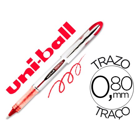 Marcador Uni-Ball Roller Ub-200 Vision Vermelho 0,8 Mm