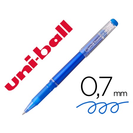 Marcador Uni-Ball Roller Uf-222 Tinta Gel Apagavel 0,7 Mm Azul