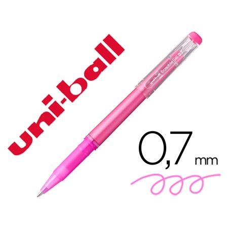 Marcador Uni-Ball Roller Uf-222 Tinta Gel Apagavel 0,7 Mm Rosa