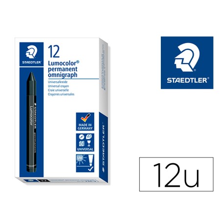 Minas Staedtler Para Marcar Preto Lumocor Permanente Omnigraph 236 Caixa de 12 Unidades