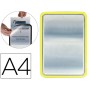 Moldura Porta-Anuncio Adesiva com Fecho Magnetico Tarifold Din A4 em Pvc Cor Amarelo Pack de 2 Unidades
