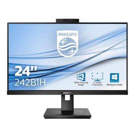Monitor Philips 242B1H 23,8" 16:9 Ips 1.920 Px Regulavel em Altura com Web-Cam Integrada Cor Preta